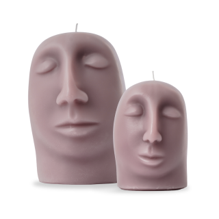 SCULPTURAL CANDLE SET - mauve