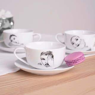 CUP AND SAUCER - face facts