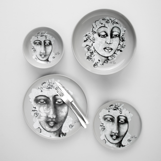SERVING BOWL - succulent faces