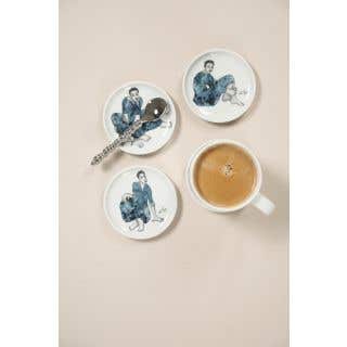 RIMMED COASTER SET OF 4 - Indigo girls