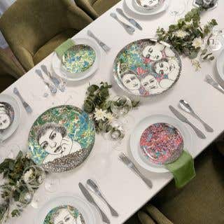 SIDE PLATE SET OF 2 - rosy