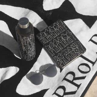 BEACH TOWEL - lacuna - black white