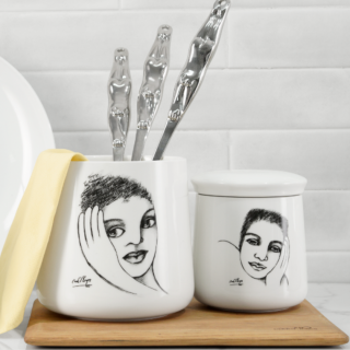 CANISTER WITH LID LARGE - pillow talk