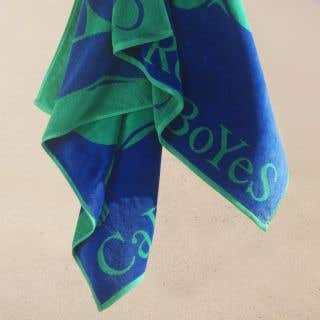 BEACH TOWEL - lazy days - green blue