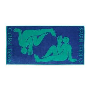 BEACH TOWEL - lazy days - green blue