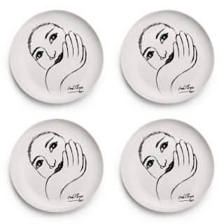 SIDE PLATE SET OF 4 - face facts