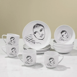 SIDE PLATE SET OF 4 - let's face it!
