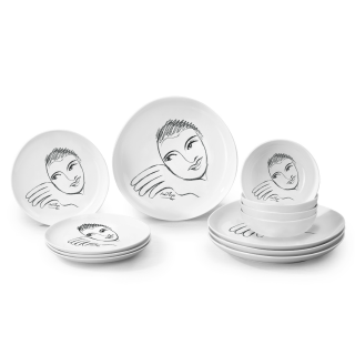 DINNERWARE 12pc SET - let's face it