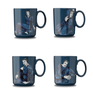 MUG SET OF 4 - indigo blues