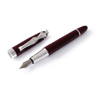 FOUNTAIN PEN - woman - silver - burgundy