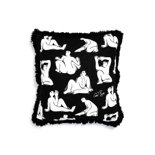 CUSHION - lazy days black