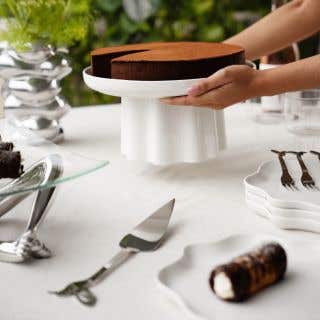 LARGE FOOTED BOWL - wavy