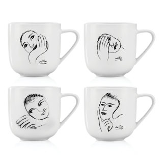 MUG SET OF 4 - heritage sketchbook mix