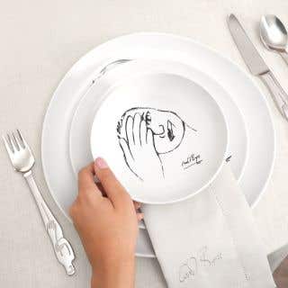 DINNERWARE 12pc SET - heritage sketchbook mix