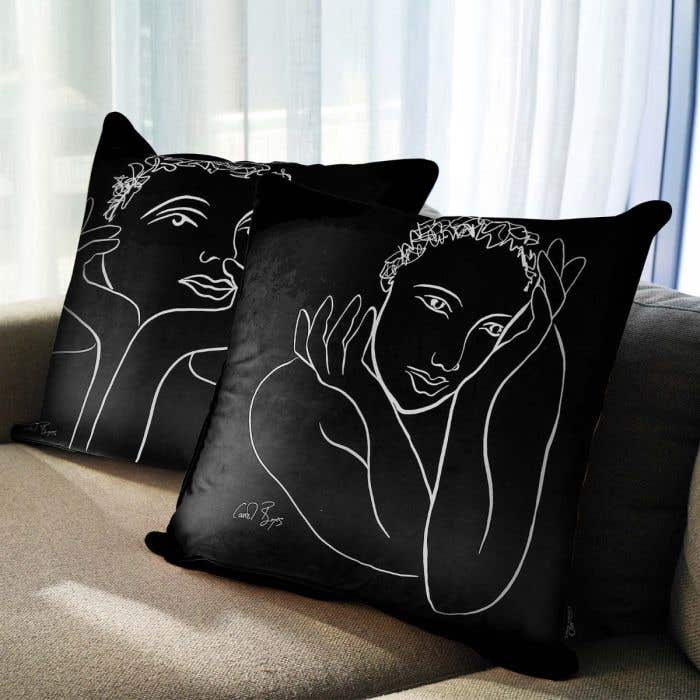CUSHION COVER radiant full of grace black Carrol Boyes ZA