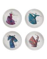 CEREAL / SOUP BOWL SET OF 4 - dancing girls
