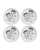DINNER PLATE SET OF 4 - two of a kind