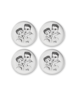SIDE PLATE SET OF 4 - two of a kind