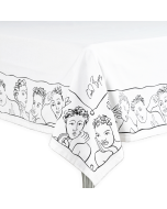 TABLECLOTH 160 x 240 - well framed - white