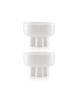 SMALL FOOTED BOWL SET OF 2 - wavy