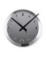 WALL CLOCK LARGE - coil - silver