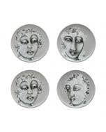 SIDE PLATE SET OF 4 - succulent faces