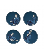 SIDE PLATE SET OF 4 - indigo blues