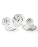 DINNERWARE 12pc SET - heritage sketchbook mix