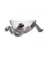 GLASS BOWL AND STAND - reclining