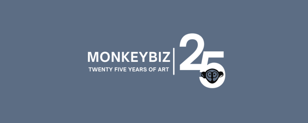 MonkeyBiz banner showcasing handcrafted beaded artworks
